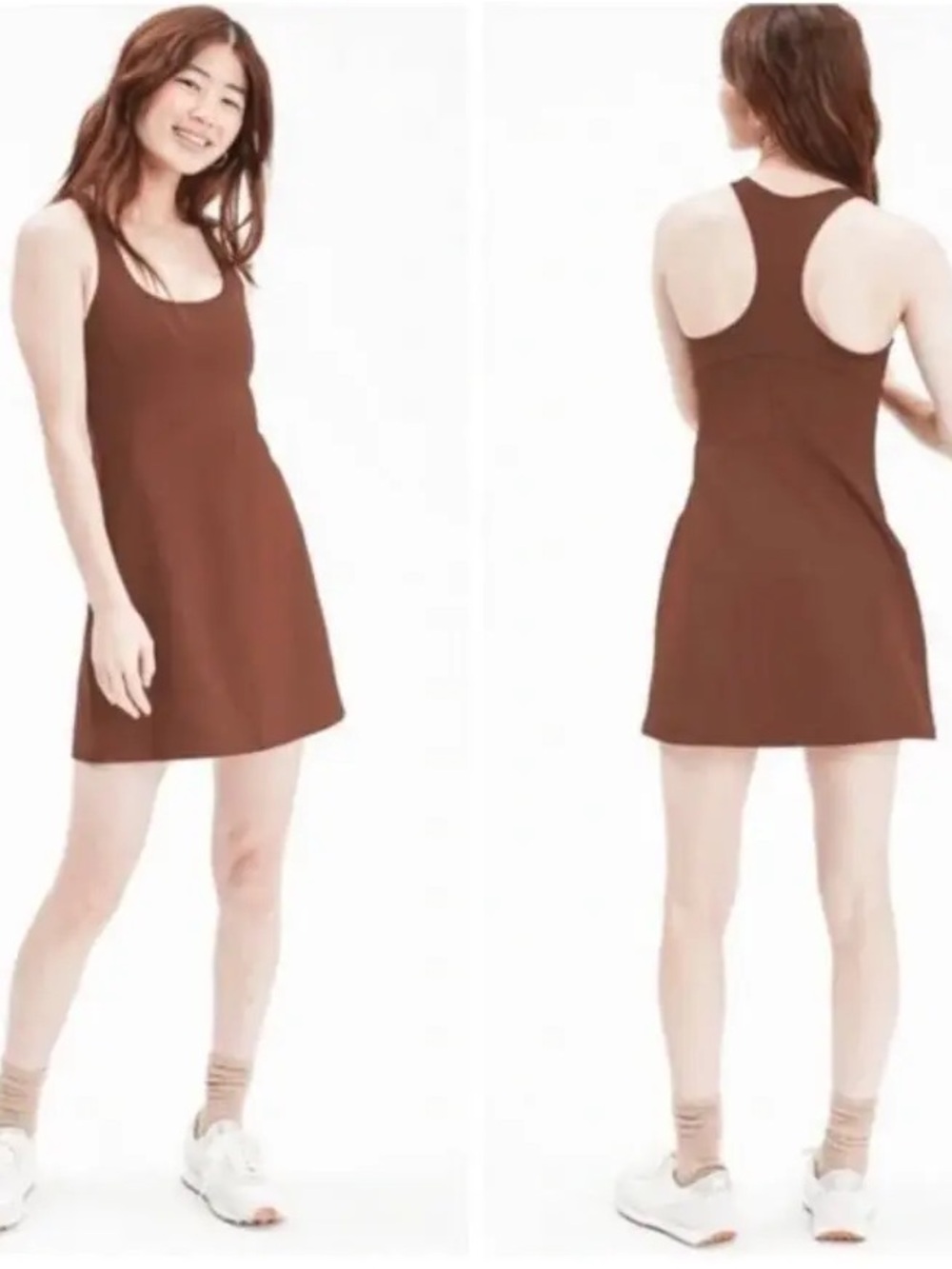 Girlfriend Collective Racerback A-Line Dress with Shorts NWT